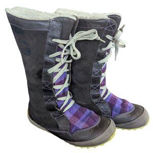 Sorel Women's  💦Waterproof💦 Leather & Purple Plaid Winter Boots - Size 6.5